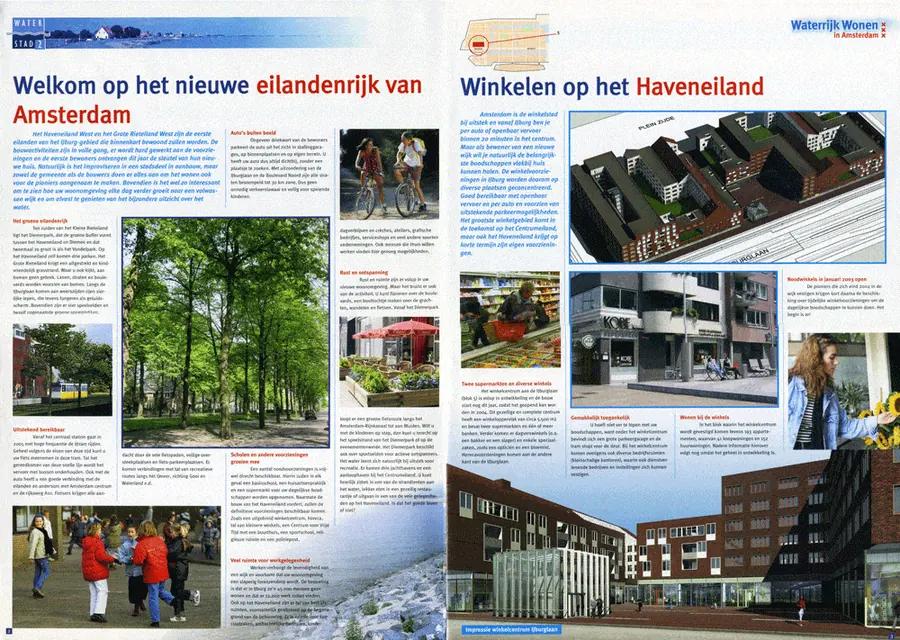 Spread uit een projectbrochure voor woningbouw