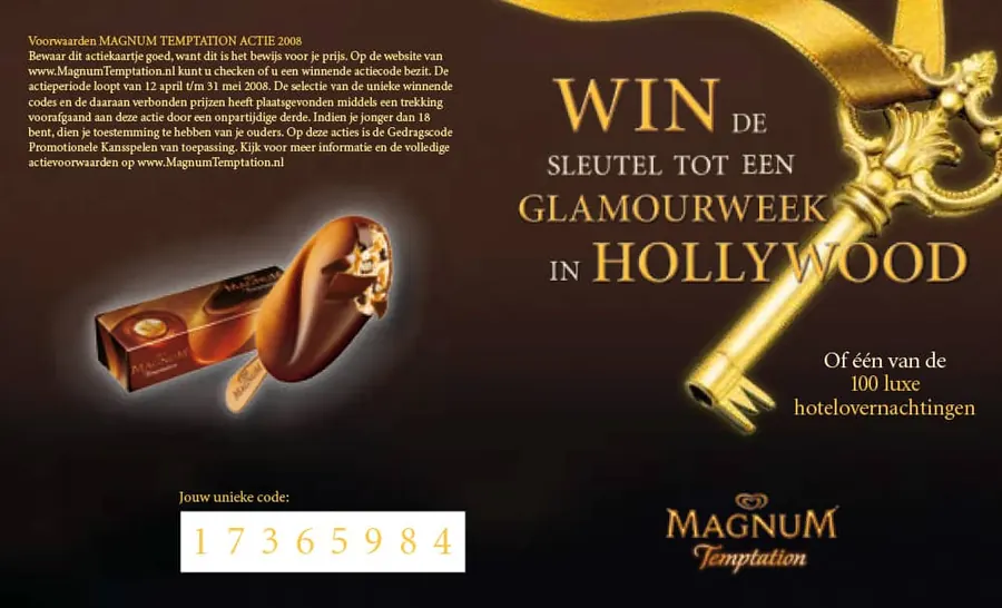 Magnum kanskaart, voorzijde