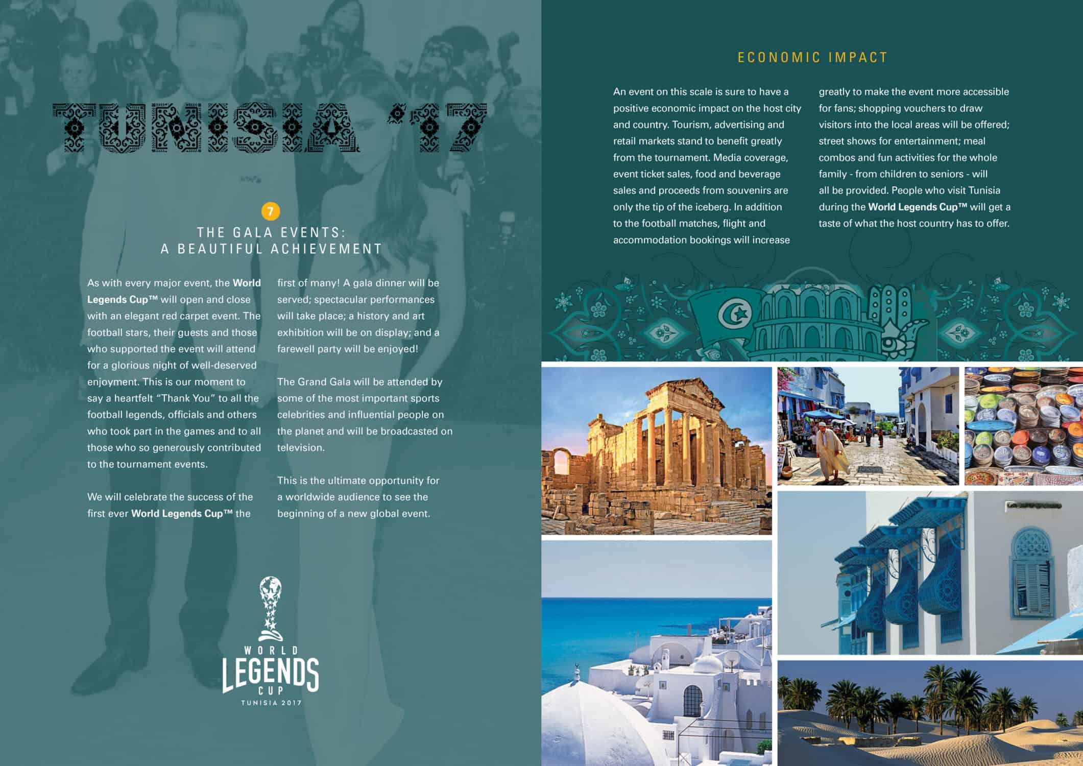 Twee pagina's van Brochure World Legends Cup