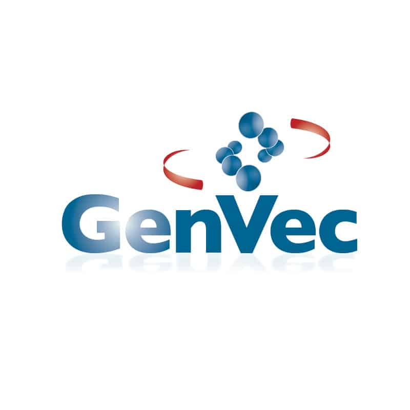 Logo voorstel GenVec een farmaceutisch bedrijf.