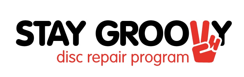 Logo voorstel Stay Groovy. Disc repair program.